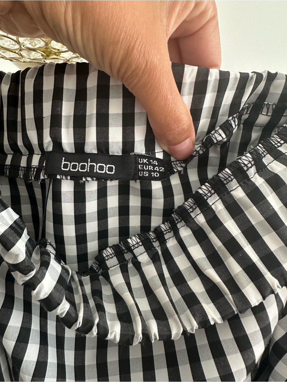 boohoo Black & White Gingham women’s dress